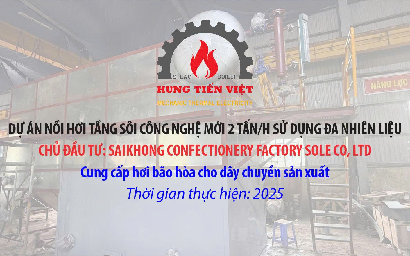 Dự án nồi hơi tầng sôi 2 Tấn Thủ Đô Viêng Chăn,Lào
